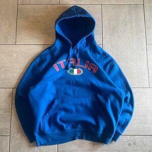 Simply For Sports Italia Hoodie XL Royal Blue Graphic Soccer Sweatshirt XL